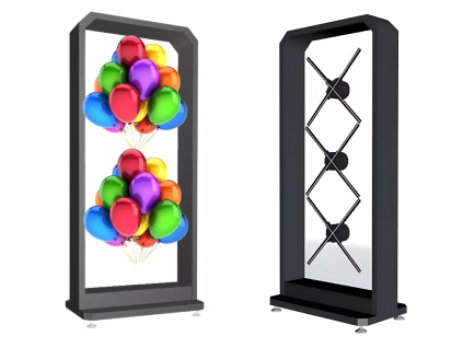 3D LED Hologram Pojazdná Robustná Konštrukcia Set Reklamné Plocha Holofan 180cm Android Diaľkové Ovládanie Protihlukový Kryt RGB Osvetlenie
