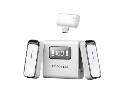 Bezdrátový Klopový Mikrofonový Set 360° Snímání Zvuku s Nabíjecím Boxem a Potlačením Hluku Výběr Variant