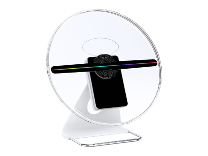 Celoplošný Stolný 3D LED Holografický Projektor Hologram s Ochranným Obalom 30cm Displej Holofan Reklamný Pútač Fan