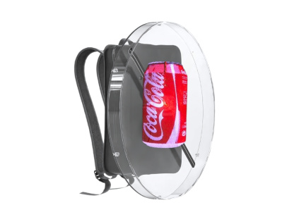 Multifunkční 3D LED Holografický Bezdrátový Projektor Batoh Hologram na Záda s Ochranným Obalem 42cm Holofan Reklamní Poutač Fan s Popruhy na Baterií Výběr Variant