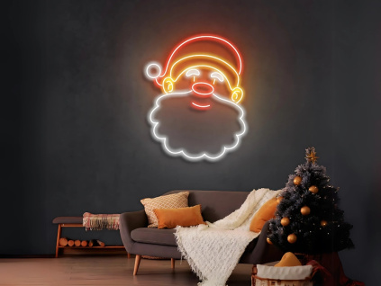 Neonový Nápis Neon LED Santa Claus Vánoce Vánoční Dekorace Christmas (Vyrábíme i na Míru)