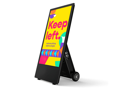 Mobilní Pojízdný Venkovní Outdoor Reklamní Digitální Banner Obrazovka Smart Displej Android Digiposter Odolný Infokiosek Totem Výběr Variant