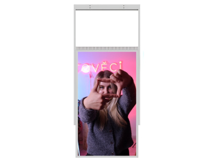 Závěsný Stropní Digitální Oboustranný Banner  Obrazovka Smart Double Sided Displej Android Digiposter Infokiosek Totem Bílý Výběr Variant