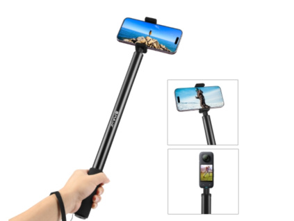Puluz Monopod Stabilní Vysouvací Kovová Selfie Tyč Držák s 1/4 Závitem 2m