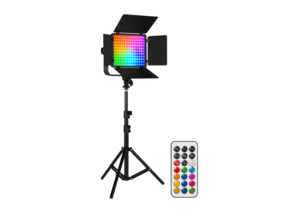 RGB LED Svetlo Panel 40W + Statív + Ovládač + 2x 2400mAh Batéria s Nabíjačkou