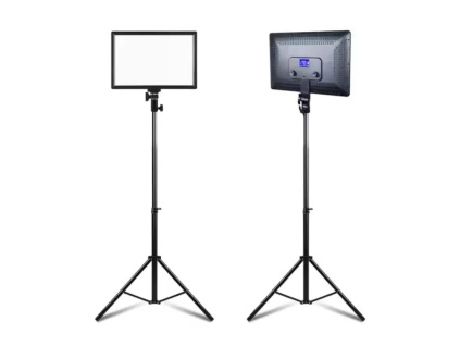 Profesionální Vlog Foto Bi LED Světlo Panel 46cm + Stativ + Ovladač 3000lm