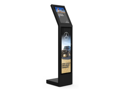 Multimediální Dotykový Samoobslužný Displej Stojan 15,6 " + 29" LCD Obrazovka Zobrazovací Reklamní Plocha Totem Kiosek