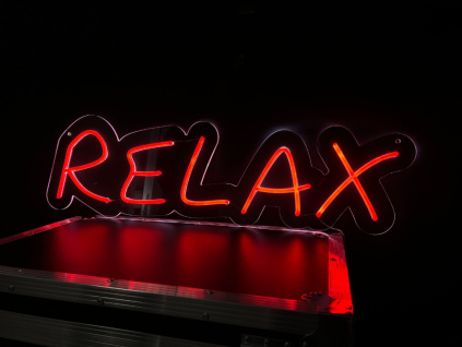 Neónový Nápis Neon LED RELAX (Vyrábame aj na Mieru)