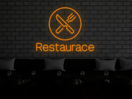 Neonový Nápis Neon LED Restaurace (Vyrábíme i na Míru)