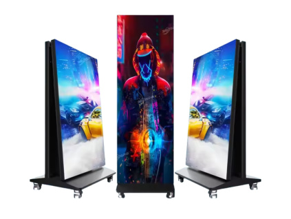 Reklamné Skladacie Digitálny Banner 80" 9:16 Poster Mobilný Promitáciou Plocha Totem Displej s Reproduktormi Výber Varianta