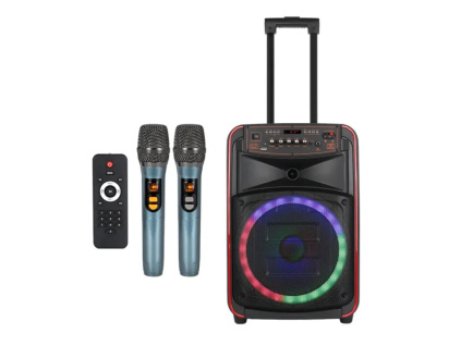 Mikrofónový Karaoke Set 2 Mikrofóny + Reproduktor 60W na Eventy Konferencie