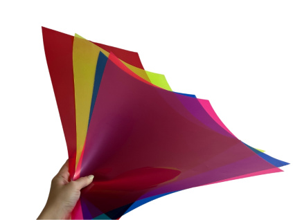 RGB Farebné Fólie Filtre Sada 4ks 50x40cm