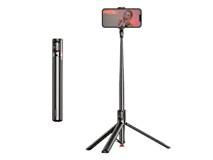 Pop Up Vyskakovací Selfie Tyč Stativ Tripod Stick s Držákem na Telefon 177cm