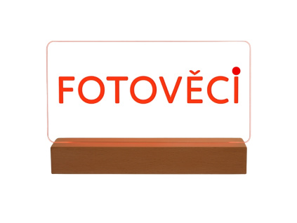 Stolové Neónové Edge Lite Logo na Mieru Neónový Reklamný Nápis Reklama s Dreveným Podstavcom Výber Varianta