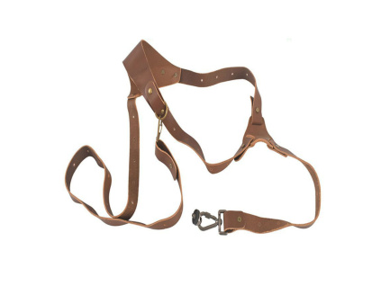 Jednoramenný Popruh Držák z Kůže na Dva Fotoaparáty či Přislušenství s 1/4" Závitem Protipádový Výběr Variant (Varianta Pravostranný)