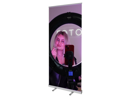 Reklamní Papírový Roll Up Stojan se Svinovacím Bannerem Potisk na Míru Výběr Velikostí (Velikost Banner 85x200cm + potisk)