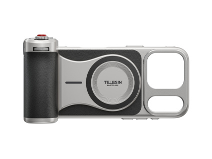 Telesín Bluetooth Content Creator Set Rukoväť MagSafe so Svetlom na Fotenie Magnetická Spúšť s Krytom pre iPhone 17 Pre Max