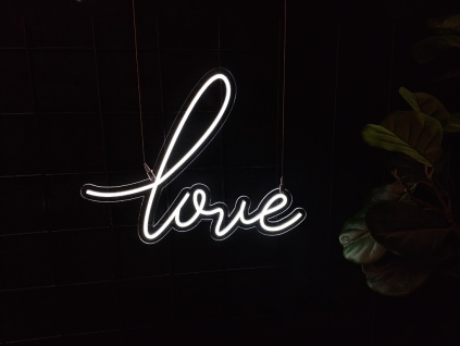 Neony na Míru Neonový Svatební Nápis Dekorace Svatba LED Světelná Láska (Velikost LOVE 60x48 cm )