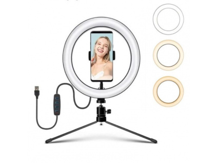 26 cm průměr 10" -  Kruhové Foto Světlo Selfie Light Photo Video YouTube Ring & Stativ & Holder