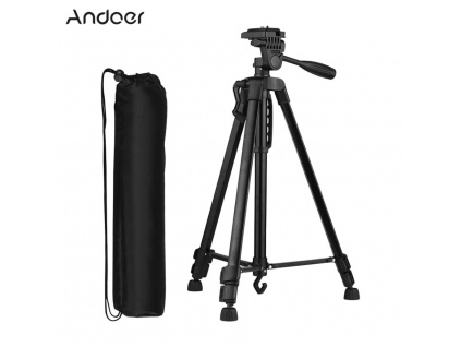 Andoer Foto Stativ 1,35m + Smartphone holder