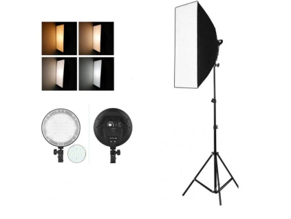 Foto Lampa Studio LED Softbox Svetlo + Statív (4000 lm)