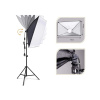 Foto Lampa Studio 2x LED Softbox Světlo + 2x Stativ + 2x Dálkový Ovladač (9000lm)
