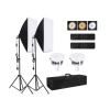 Foto Lampa Studio 2x LED Softbox Světlo + 2x Stativ + 2x Dálkový Ovladač (9000lm)