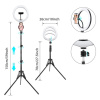 26 cm Průměr 10" Andoer RGB Barevné Kruhové Foto Světlo + Stativ 150 cm