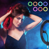 26 cm Průměr 10" Andoer RGB Barevné Kruhové Foto Světlo + Stativ 150 cm