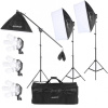 Sada Fotostudio 3x Softbox 540W + Stativy + Jeřáb
