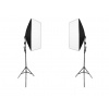 Foto Lampa Studio 2x RGB Softbox Světlo + 2x Stativ + 2x Smart LED Žárovka, 2300 lm
