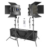 Neewer Set 2x LED Světlo Panel + 2x Stativ 200 cm (6800LUX/0,5m)