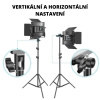 Neewer Set 2x LED Světlo Panel + 2x Stativ 200 cm (6800LUX/0,5m)