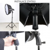 Triopo Octagon Softbox pro Záblesková Světla s Rukojetí Oktagon + Stativ