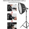 Triopo Octagon Softbox pre Zábleskové Svetlá s Rukoväťou Oktagon + Statív