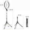 49 cm Priemer 19" - Travor Kruhové Foto Svetlo Fotografický Kruh Video Ring + Statív 200 cm