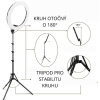 49 cm Priemer 19" - Travor Kruhové Foto Svetlo Fotografický Kruh Video Ring + Statív 200 cm