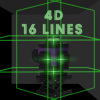 4D Krížový Nivelačný Laser Líniový prístroj 2x Batéria