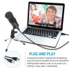Kondenzátorový USB Mikrofon + Mini Stativ