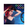 33 CM PRŮMĚR 13" RGB BAREVNÉ KRUHOVÉ FOTO SVĚTLO + STATIV 170 CM + OVLADAČ