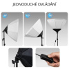 LED Octagon Softbox Světlo + Stativ + Ovladač (10000lm!)