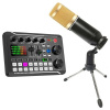 Sada Kondenzátorový Mikrofon + Bluetooth Zvuková Karta