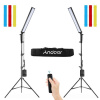 Andoer Set 2x RGB Pásové LED Světlo + 2x Stativ + Ovladač