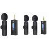 Bezdrátový Klopový Mikrofon 3,5mm Jack Audio Výběr Variant (Varianta 1x mikrofon + přijímač)