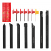 Soustružnické nože hrana 10 mm, sada 7 kusů + Inserty