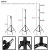 Sada Výkonné Fotostudio 3x LED Softbox Jeřáb Pozadí Stativy Plátno Komplet Foto Video Sada Studio
