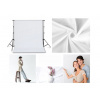 Sada 3x Bavlnené Plátno Fotopozadie Fotografické Pozadie 2 x 3 m + Konštrukcia so Statívmi 1,9 x 3 m