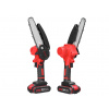 Set AKU Elektrická Řetězová Pila 10 cm a Nůžky + 2x Baterie