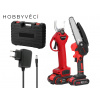 Set AKU Elektrická Řetězová Pila 10 cm a Nůžky + 2x Baterie