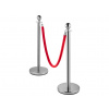 Stříbrný Bezpečnostní Zahrazovací Sloupek Stojan do Prostoru s Pásem Popruhem Výběr Variant